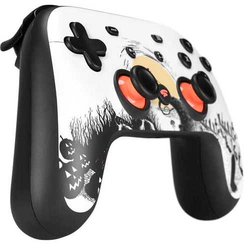 Disney The Nightmare Before Christmas Jack on Spiral Hill Art Google Stadia Controller Skin